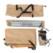 차박 도킹 텐트 야외 캠핑 SUV 자동차 사이드 UV 차단 방수 지붕 휴대용, 6.KHAKI - 440x200CM
