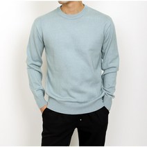 머슬핏 라운드 스웨터 커플 빅사이즈 니트