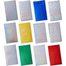 FINGERINSPIRE 24 Sheets 8x4 Inch Fishing Lure Stickers Holographic Fish Scale Sticker Adhesive Scale, 8x4 인치 스티커