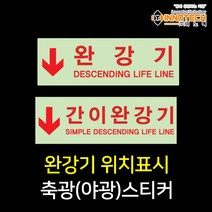 완강기/간이완강기 위치표시 야광 축광스티커, 400D01 완강기 위치표시