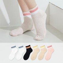 [필로이] 여자 귀여운 돌돌이 무압박 발목 양말 6켤레 세트