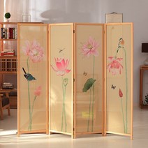 원목병풍 4폭 미니병풍 커버 추석 차례 환갑 그림, 3칸 높이1.8m