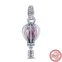 디지털사이니지 925 실버 전화 키오스크 우체국 커피 컵 스푼 매력 로켓 핸드 하트 아이 비즈 맞는 원래 판, 21 N513