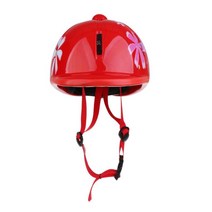 GHSHOP 어린이를 위한 승마 헬멧 승마를 처음 접하는 라이더를 위한 조절식 학교 헬멧 모자, PVC + EPS, 스노우 레드