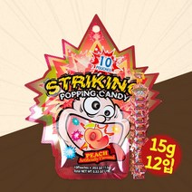 트라이킹팝핑캔디 복숭아맛15g 12입