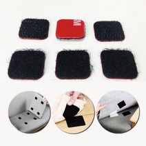 [다옴하우스] 사각 벨크로 스티커 밀림방지 재접착 후크테이프 찍찍이 테이프(10P)