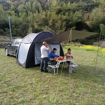 차박텐트 루프탑텐트 하드탑텐트 차량용 캠핑 트렁크텐트 도킹 꼬리 싼타페 자동차, 메쉬 블랙 확장 (사진참고)