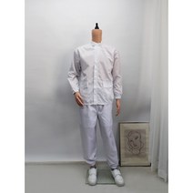 [제전복투피스] C카라 크린룸복 반도체복 상하세트 작업복 방진복 정전기방지, 4XL, 화이트