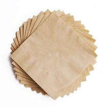 [진양제지] 칵테일 무지 냅킨(브라운/화이트), 브라운 8000매, 1개, 1개