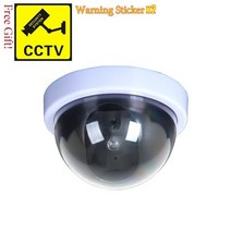 방범용 cctv 실외 감시카메라 크리 에이 티브 블랙 플라스틱 돔 더미 카메라, 하얀