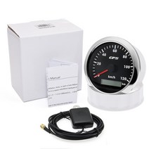 GPS측량기 불규칙형틀게이지 면적측정기 디지털 다이얼 계측기 GPS 안테나가 있는 속도계 게이지 오토바이 보트 자동차 트럭 속도 7 색 LED 30 60 80 120 200KMH, 10.0120KMH BS