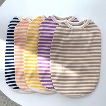 강아지옷 깔끔한 오색 스트라이프 티셔츠 5 COLOR XS-2XL, 오렌지