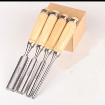 목공끌 반원형 끌 세트 나무 가우 징 목공 도구, 반 라운드 정+6mm x 1pcs+240mm