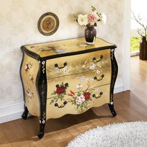 왕실 금박 서랍장 900 엔틱 원목 3단 수납장