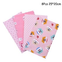 취미 퀼트 diy 도구 7Pcs 25x25cm 인쇄 된 코 튼 원단 헝겊 패치 워크 바느질에 대 한 직물 바느질 DIY 수 제 액세서리 인형 옷, [01] as pictures, [28] F-8pcs 25x20cm