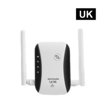무선 와이파이 리피터 300Mbps 네트워크 확장기 라우터 홈 신호 장거리 고 이득 외부 안테나 2 개 포함, 01 UK