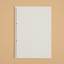 B5 26공 바인더 노트 속지 60매(모눈) 가정용 업소용 도매 추천 JIH01169OS, 제목색상또는랜덤
