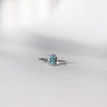 [Silver 925] 천연석 아파타이트 실버 링 우아한 디자인