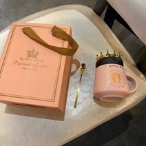 스타벅스 퀸 머그컵 선물세트 450ml, 핑크색