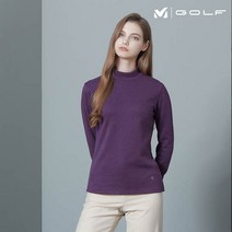 밀레골프 소프트터치 기모 여성 모크넥 퍼플