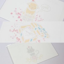 [3종] 봉투포함 고양이 강아지 규격 편지지 엽서세트 [스토어다즈], 선물강아지