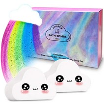 무지개 배쓰밤 선물 세트 수제 스파 배쓰밤 피부 보습 성분 버블 배쓰밤 선물 세트 어린이/여성 스킨 케어 천연 소금 에센셜 오일 배스 버블