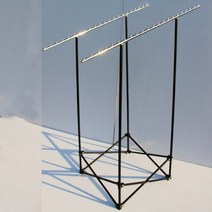 코코디피 거미 2열 3열 자바라 노점 행거 행사 접이식 매대 진열대 옷가게소품, 두줄짜리