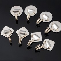 부착식 스텐 후크 고리 행거 4p 후크고리 걸이 벽걸이, 원형