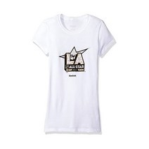 NHL 여성용 Her 공식 로고 캡 슬리브 티셔츠, 2017 올스타전, 크기가 큰_하얀색