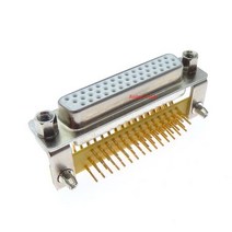 금 도금 DB44 수 암 PCB 마운트 직렬 포트 커넥터 직각 D-Sub 44 핀 플러그 잭 3 행 p 1 개, 1PCS Female
