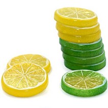 Hagao Fake Lemon Slice Artificial Fruit Highly Simulation Lifelike Model for Home Party Decoration Y, 1