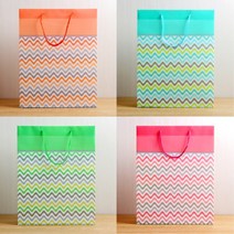 키알리 선물용 포장용 웨이브 튼튼한 폴리 쇼핑백 코팅 방수 봉투, 제품선택, 26.5x34