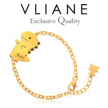 14K 아기 공룡 팔찌 (미아방지), 옐로우골드