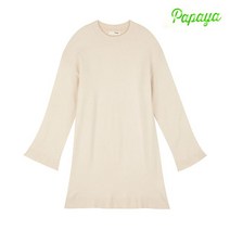 PAPAYA BASIC 무지 니트 하프기장 원피스_PNJROP002D