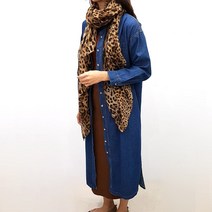 호피무늬 레오파드 국내제작 롱 스카프 머플러 목도리