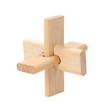 치매예방퍼즐 게임 클래식 IQ 3D 나무 연동 버 퍼즐 듣기 잠금 하노이 타워 마인드 두뇌 티저 키덜트, KM26