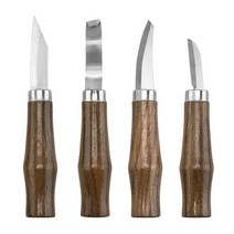 우드카빙키트 목공조각칼 공예서각칼 DIY세트 나무환도 공예접도 17pcs 나이프 기본 세부 woodworkers gouges 다목적 전문 합금강, 4개