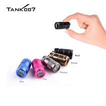 저스트앳 TANK007 E15 AI 야외 EDC 미니 소형 3W LED 100 루멘 손전등 키 체인 토치 방수 버튼 셀 배터리 경량 휴대용, [01] Black, 01 Black, 01 Black