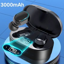 이어팟 슈어이어폰TWS-스포츠 방수 이어폰 마이크 장착 헤드셋 블루투스 5.1 3500mAh 충전 박스 무선 헤드, 05 E