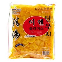 푸드올마켓_ 청해 이엔 슬라이스 단무지 1kg
