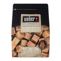 웨버 네추럴 라이터큐브 숯 점화제 48p, 600g, 10개