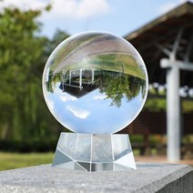 크리스털 볼 장식 화이트 타로 카페 수정 구슬 투명 최대 30cm 사이즈별 정리, 12cm 크리스털 볼[유리 베이스]