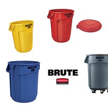 러버메이드 벤티드 브루트 원형 컨테이너 BRUTE 휴지통 다용도 정리함 원두보관 사료통, 흰색(뚜껑X), 121L, 1개