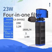 물고기 워터 펌프 내장 필터 3 대 1 여과 폭기 산소 잠수정 수족관 accessori, 23W_UK plug adapter