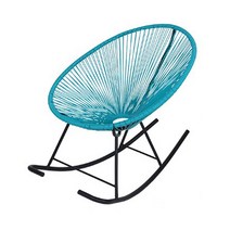 피카소가구 뉴 코드스윙체어 +쿠션세트 아카풀코 야외의자 흔들의자 PP라탄, 뉴 코드스윙체어-블루+쿠션세트 블랙