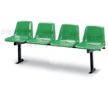 H-MS (2~5 이동식 고정식) 관람 운동장 카페 포토존 야외 야외용 벤치 연결 의자 (2인용~5인용 선택), 오렌지