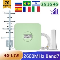 핫딜 안테나 dmb수신기 스카이라이프 모바일 네트워크 신호 부스터 850 1800 2100 GSM 휴대폰 리피터 키트 3G 4G LTE 셀룰러 증폭기 2600 MHZ, 04 2600MHz Band7_02 UK Plug, UK Plug