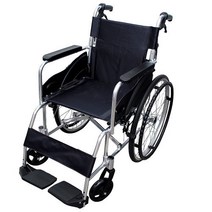 알루미늄 휠체어 JS-2002 꺽기형 시트분리 보호자브레이크, 단일속성