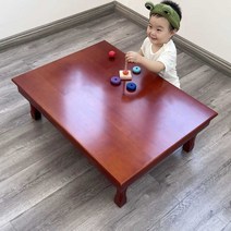 대형 교자상 제사상 접이식 차례상 손님 찻상 좌식, 75x90  갈색 높은 32cm