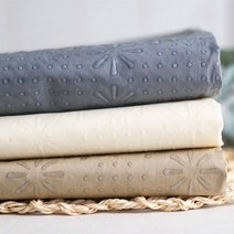 (천마마 - 미끄럼방지천) 대폭 논슬립 미끄럼방지 꽃 3종, 진베이지